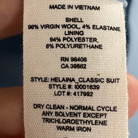 Theory Helaina Slvless Round Nk A-Line Virgin Wool Lined Dress Blue Sz 4 NWOT - Picture 10 of 12